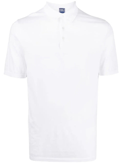 short-sleeved cotton polo shirt